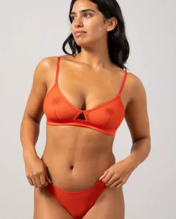 Mesh Cut-Out Kolmiomallinen Bralette Punainen<UNDERSTATEMENT Outlet