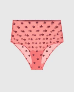 Mesh Highwaist Briefs Coral/Cherry<UNDERSTATEMENT Online