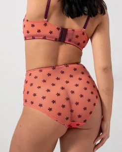 Mesh Highwaist Briefs Coral/Cherry<UNDERSTATEMENT Online
