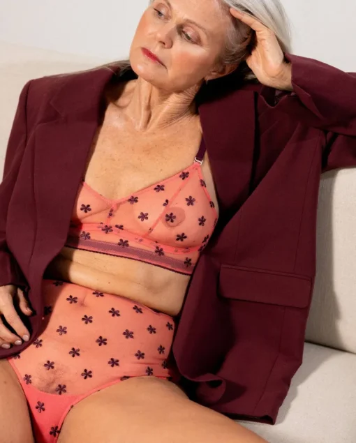 Mesh Highwaist Briefs Coral/Cherry<UNDERSTATEMENT Online