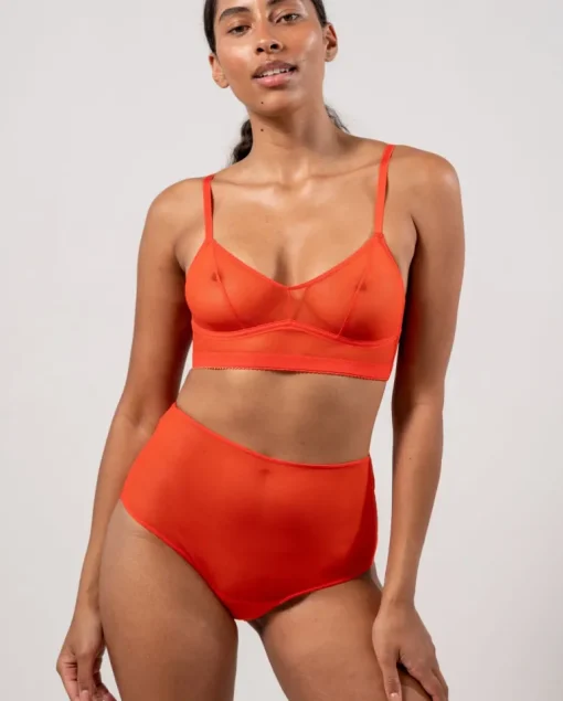 Mesh Highwaist Briefs Fiery Red<UNDERSTATEMENT Best