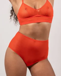 Mesh Highwaist Briefs Fiery Red<UNDERSTATEMENT Best