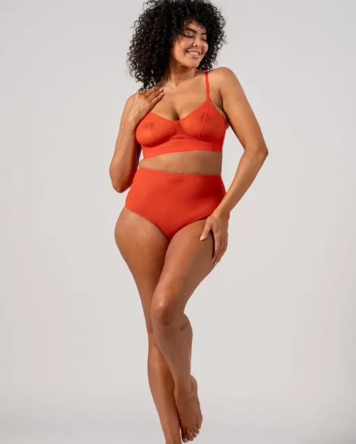Mesh Highwaist Briefs Fiery Red<UNDERSTATEMENT Best