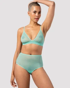 Mesh Highwaist Briefs Turquoise<UNDERSTATEMENT Cheap