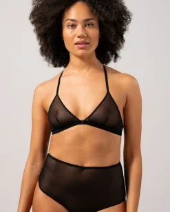 Mesh Raceback Kolmiomallinen Bralette Musta<UNDERSTATEMENT Store