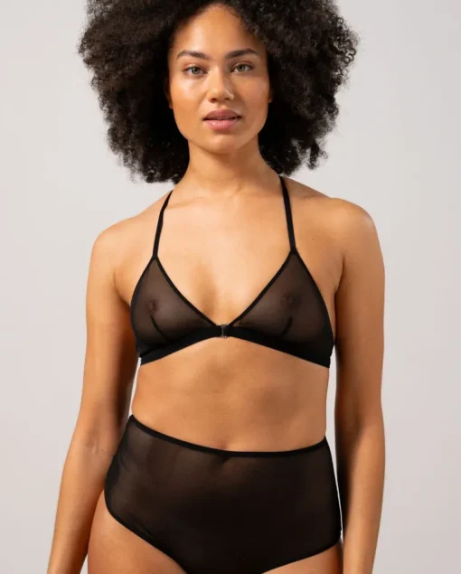 Mesh Raceback Kolmiomallinen Bralette Musta<UNDERSTATEMENT Store