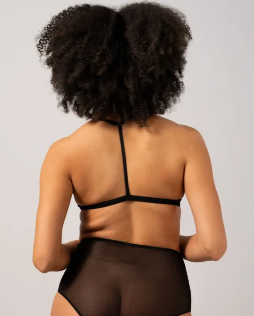 Mesh Raceback Kolmiomallinen Bralette Musta<UNDERSTATEMENT Store