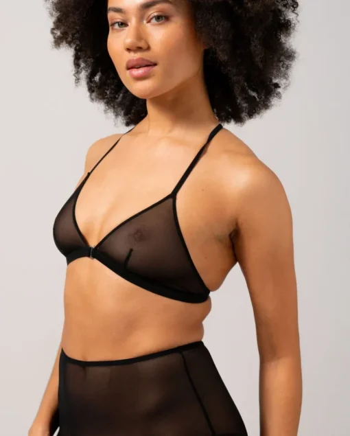 Mesh Raceback Kolmiomallinen Bralette Musta<UNDERSTATEMENT Store