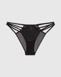 Mesh Strappy Bikini Briefs Black<UNDERSTATEMENT Store
