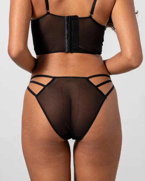 Mesh Strappy Bikini Briefs Black<UNDERSTATEMENT Store