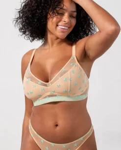 Mesh Support Bra Peach Turquoise<UNDERSTATEMENT Best