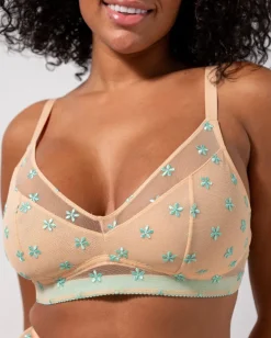 Mesh Support Bra Peach Turquoise<UNDERSTATEMENT Best