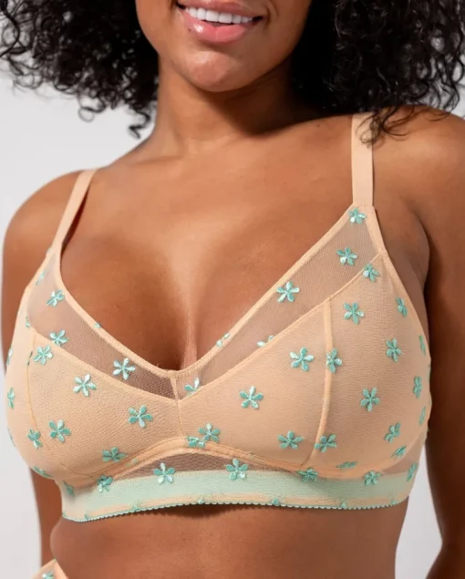 Mesh Support Bra Peach Turquoise<UNDERSTATEMENT Best