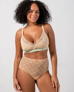 Mesh Support Bra Peach Turquoise<UNDERSTATEMENT Best