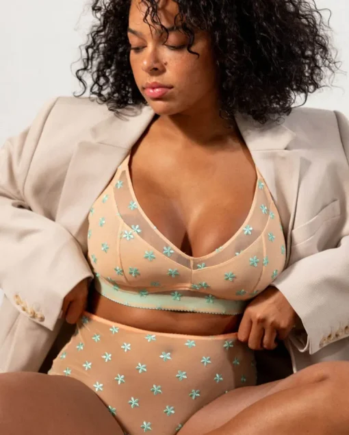 Mesh Support Bra Peach Turquoise<UNDERSTATEMENT Best