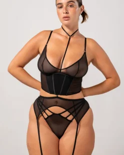 Mesh Suspenders Black<UNDERSTATEMENT Outlet