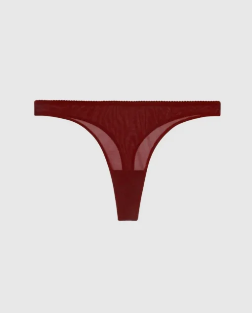 Mesh Thong Burgundy<UNDERSTATEMENT Sale