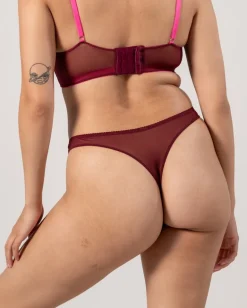 Mesh Thong Burgundy<UNDERSTATEMENT Sale