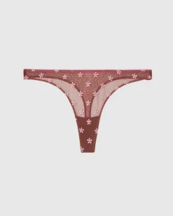 Mesh Thong Mocha/Candy Pink<UNDERSTATEMENT Sale