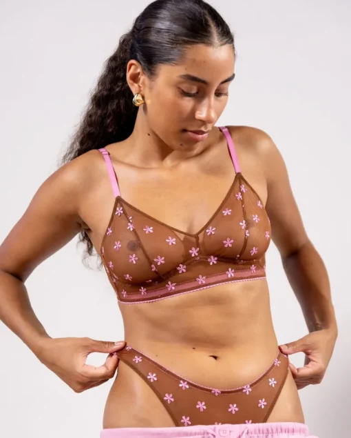 Mesh Thong Mocha/Candy Pink<UNDERSTATEMENT Sale