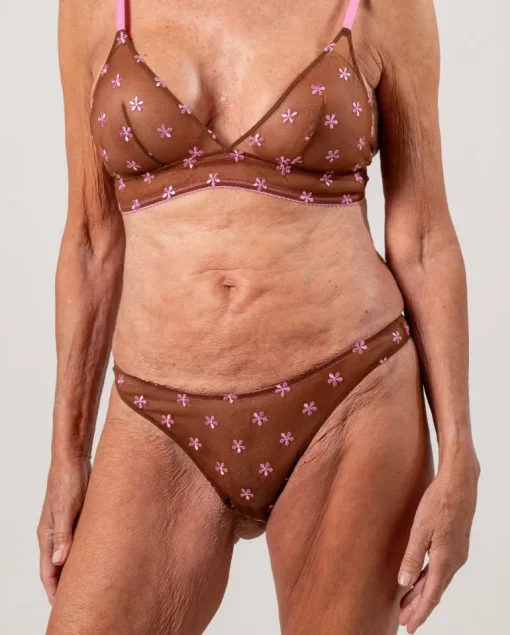 Mesh Thong Mocha/Candy Pink<UNDERSTATEMENT Sale