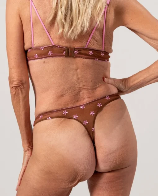 Mesh Thong Mocha/Candy Pink<UNDERSTATEMENT Sale