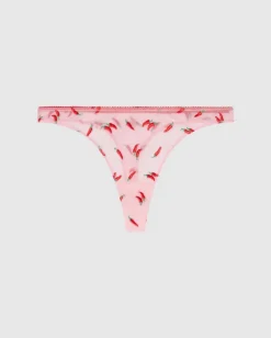 Mesh Thong Powder Pink/Fiery Red<UNDERSTATEMENT Best Sale