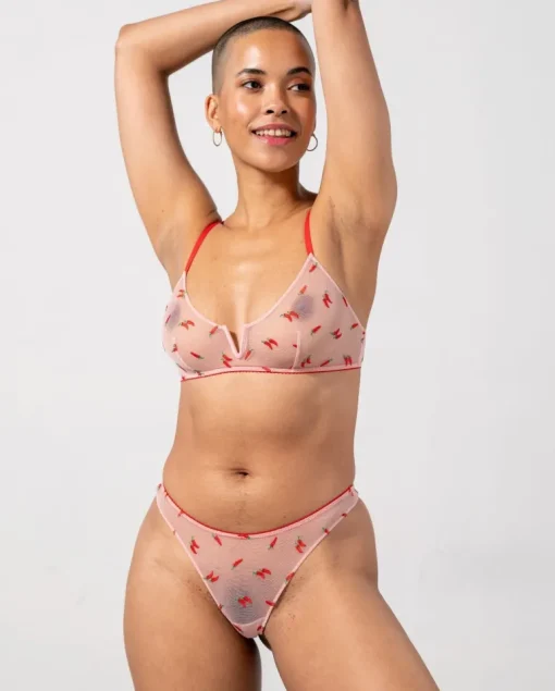 Mesh Thong Powder Pink/Fiery Red<UNDERSTATEMENT Best Sale