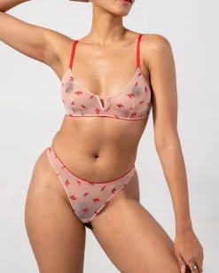 Mesh Thong Powder Pink/Fiery Red<UNDERSTATEMENT Best Sale