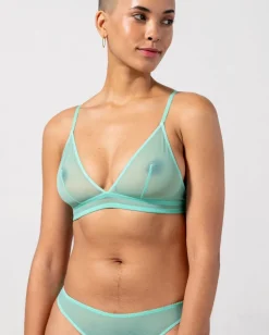 Mesh Triangle Bralette Turquoise<UNDERSTATEMENT Best