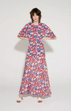 Mezo Skirt Miska Faces Red<TOMCSANYI Cheap