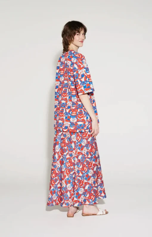 Mezo Skirt Miska Faces Red<TOMCSANYI Cheap