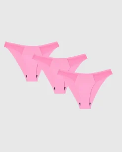 Micro Bikini Brief Period Underpants 3-Pack Candy Pink<UNDERSTATEMENT Discount