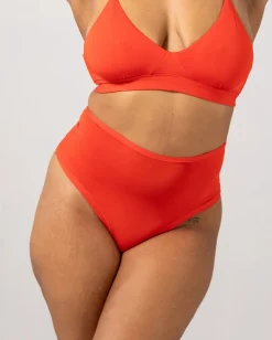 Micro Highwaist Thong Fiery Red<UNDERSTATEMENT Shop