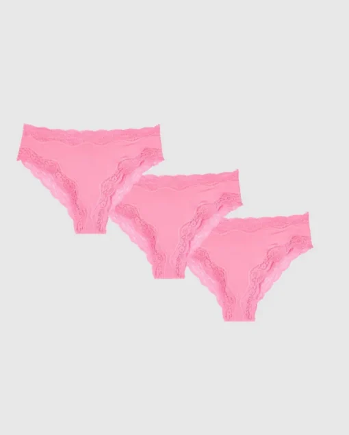Micro Lace Cheeky 3-Pack Candy Pink<UNDERSTATEMENT Flash Sale