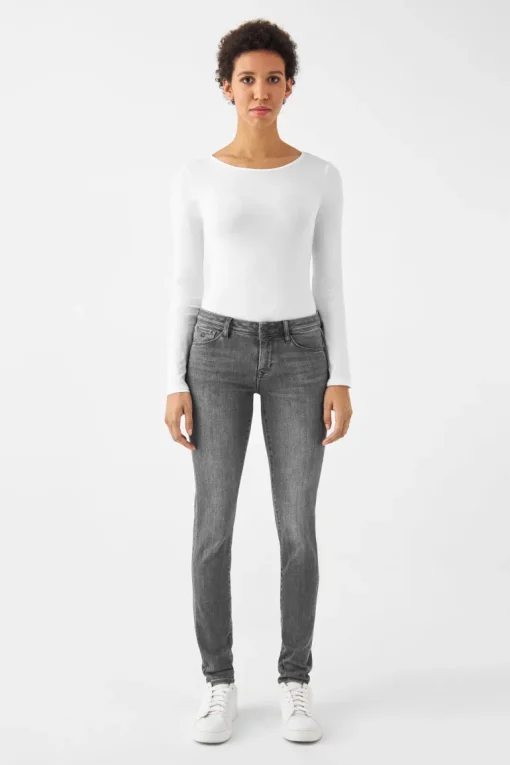 Mid Sun Slim Basic Medium Grey<Dawn Denim Cheap