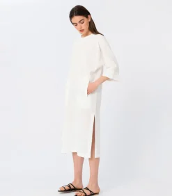 Midi Kaftaani Mekko Valkoinen<Elizabeth LaGre Store