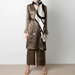 Midi Kietaisumekko Taupe<Studio Heijne Sale