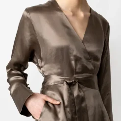 Midi Kietaisumekko Taupe<Studio Heijne Sale