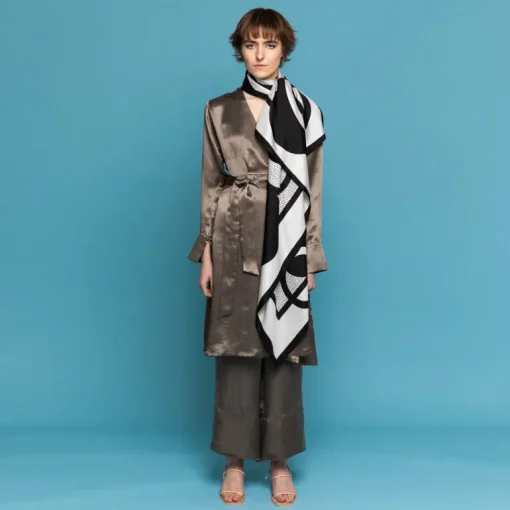 Midi Kietaisumekko Taupe<Studio Heijne Sale