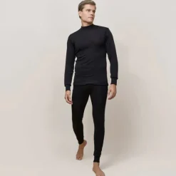 Miesten Merino Silk pitkähihainen kilpikonnakauluksinen paita<Tam Silk Clearance