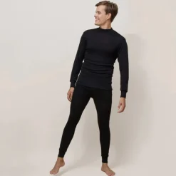 Miesten Merino Silk pitkähihainen kilpikonnakauluksinen paita<Tam Silk Clearance