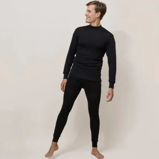Miesten Merino Silk pitkähihainen kilpikonnakauluksinen paita<Tam Silk Clearance