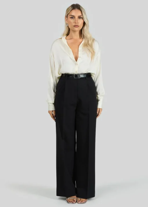 Moonlight Satin Shirt Beige<GUAJA. Hot