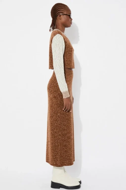 Moredo Knitted Skirt Brown<Rita Row Best Sale