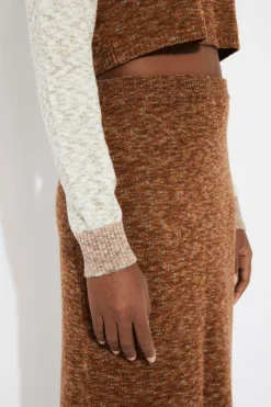 Moredo Knitted Skirt Brown<Rita Row Best Sale