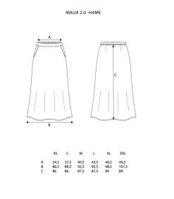 Myrskyluodon Maija Hemp Skirt Black<niinmun Fashion