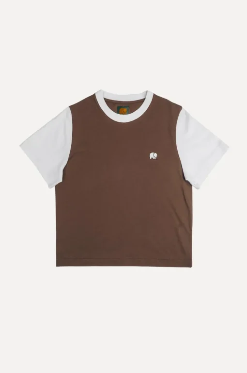 Naisten Color Block T-Paita Kaakaonruskea<Trendsplant Fashion