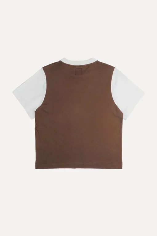 Naisten Color Block T-Paita Kaakaonruskea<Trendsplant Fashion
