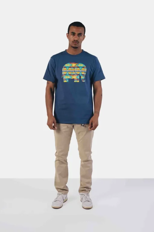 Navajo Orgaaninen Klassinen T-Paita Sininen<Trendsplant Discount